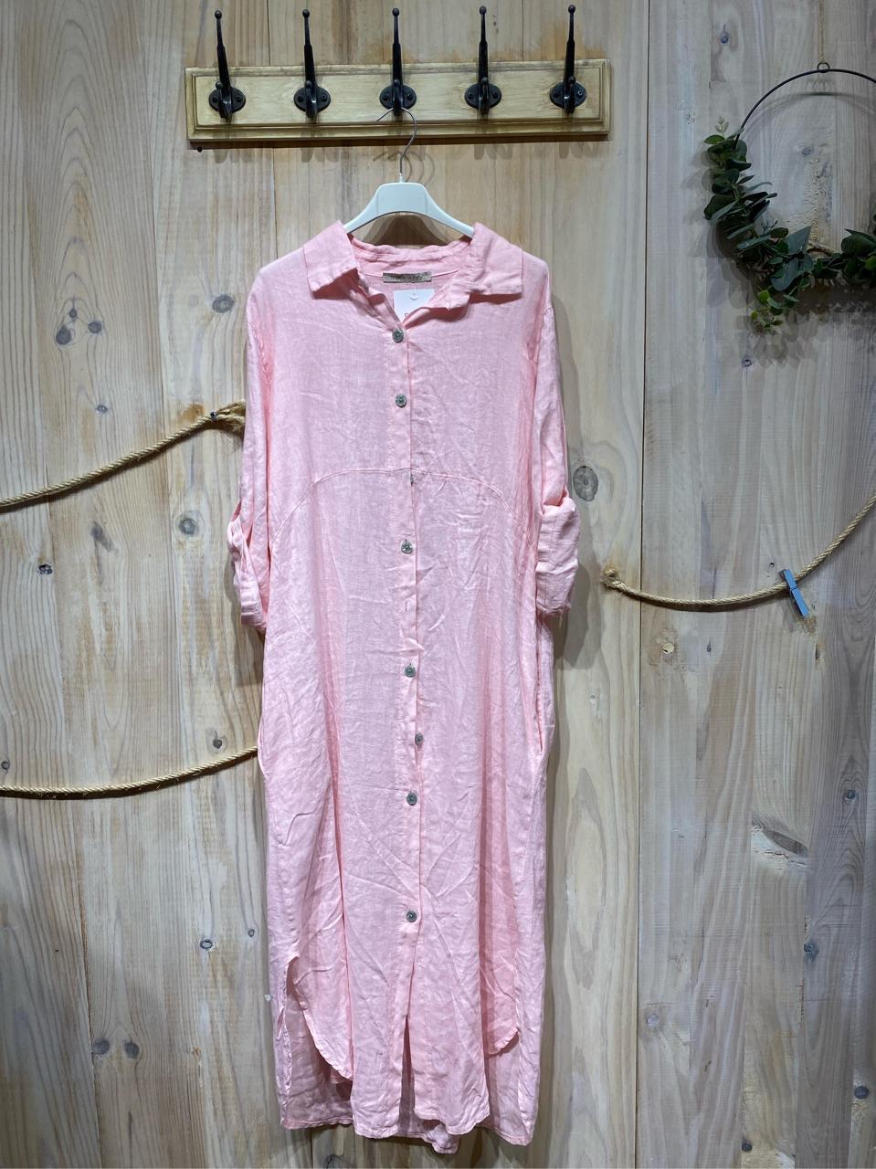 Linen Dress Pink