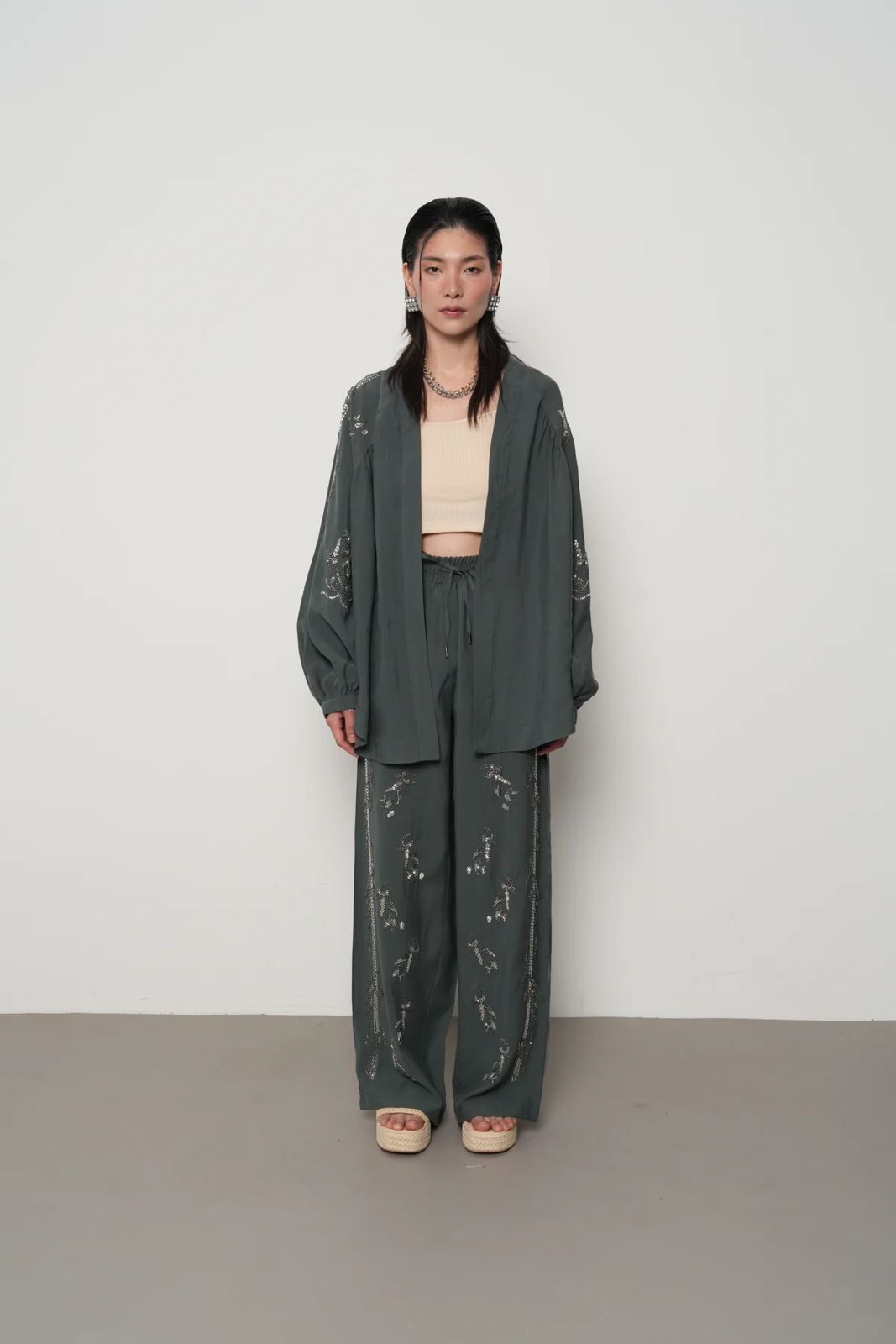Set Olive Embroidery