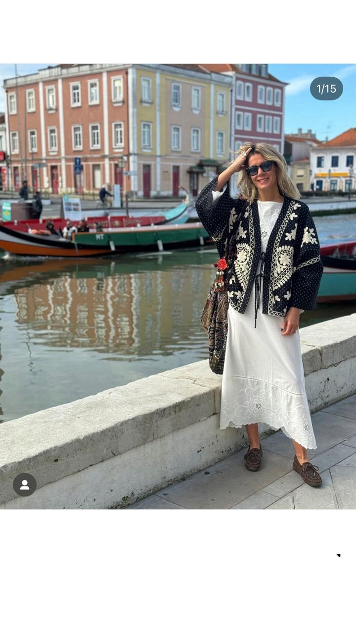 Linen Kimono Embroidery
