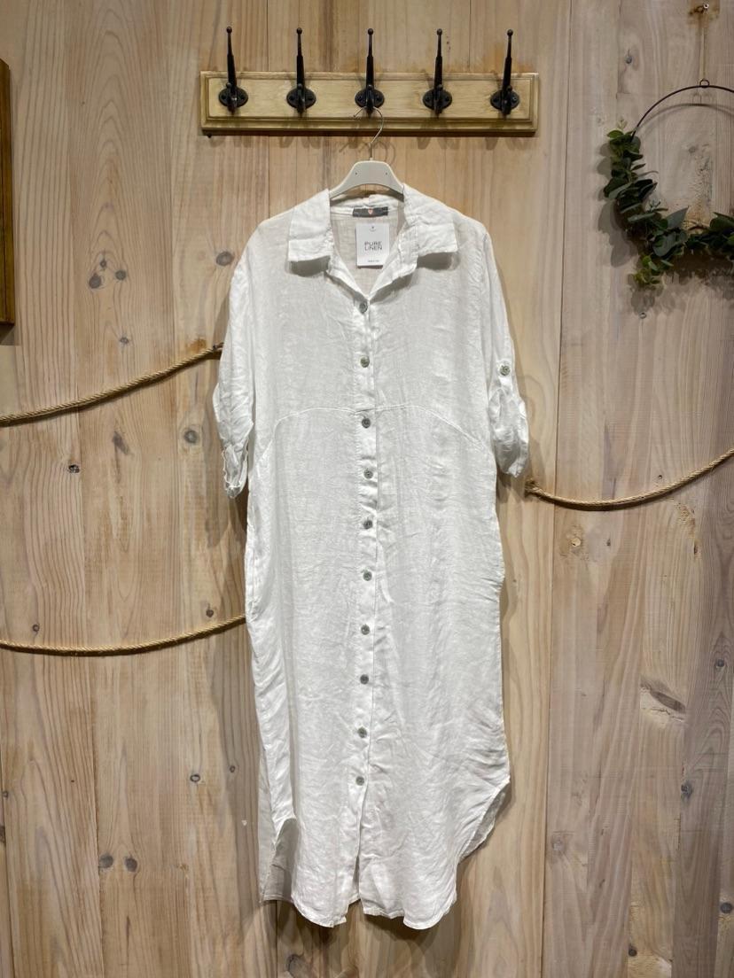 Linen Dress White