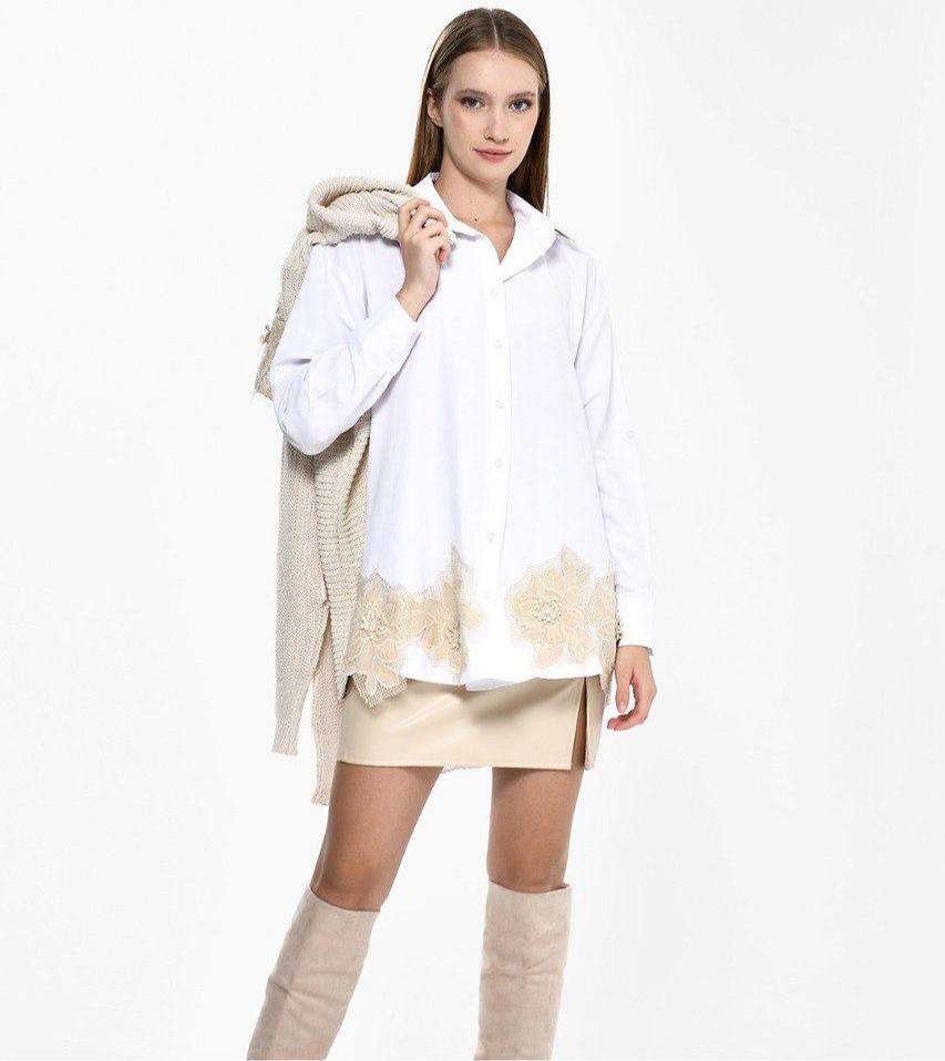 Shirt attached knit DQ