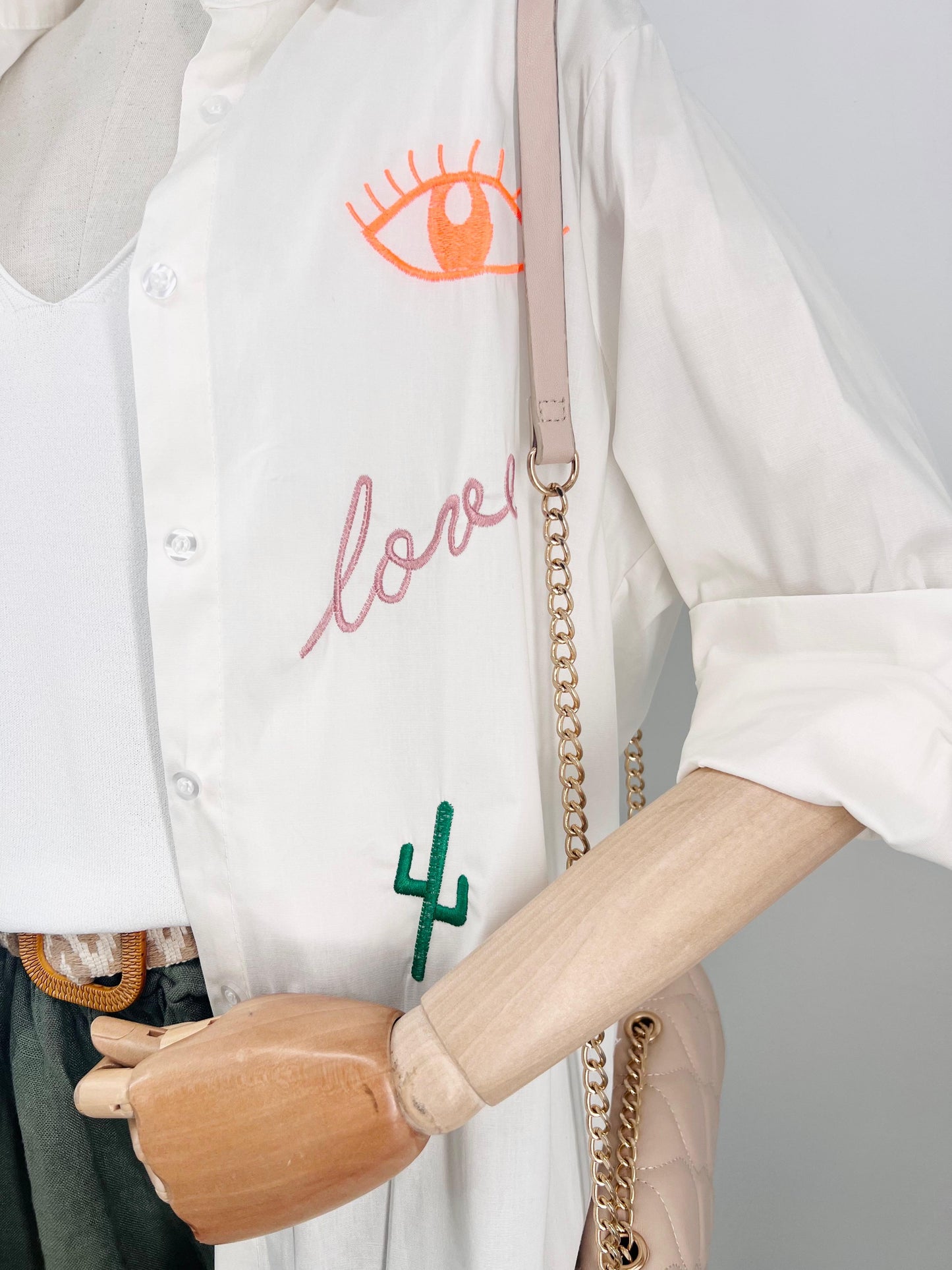 Eyes Shirt Linen Pattern