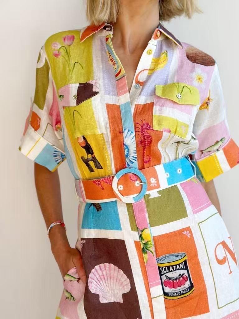 Dress Elmais Colorful