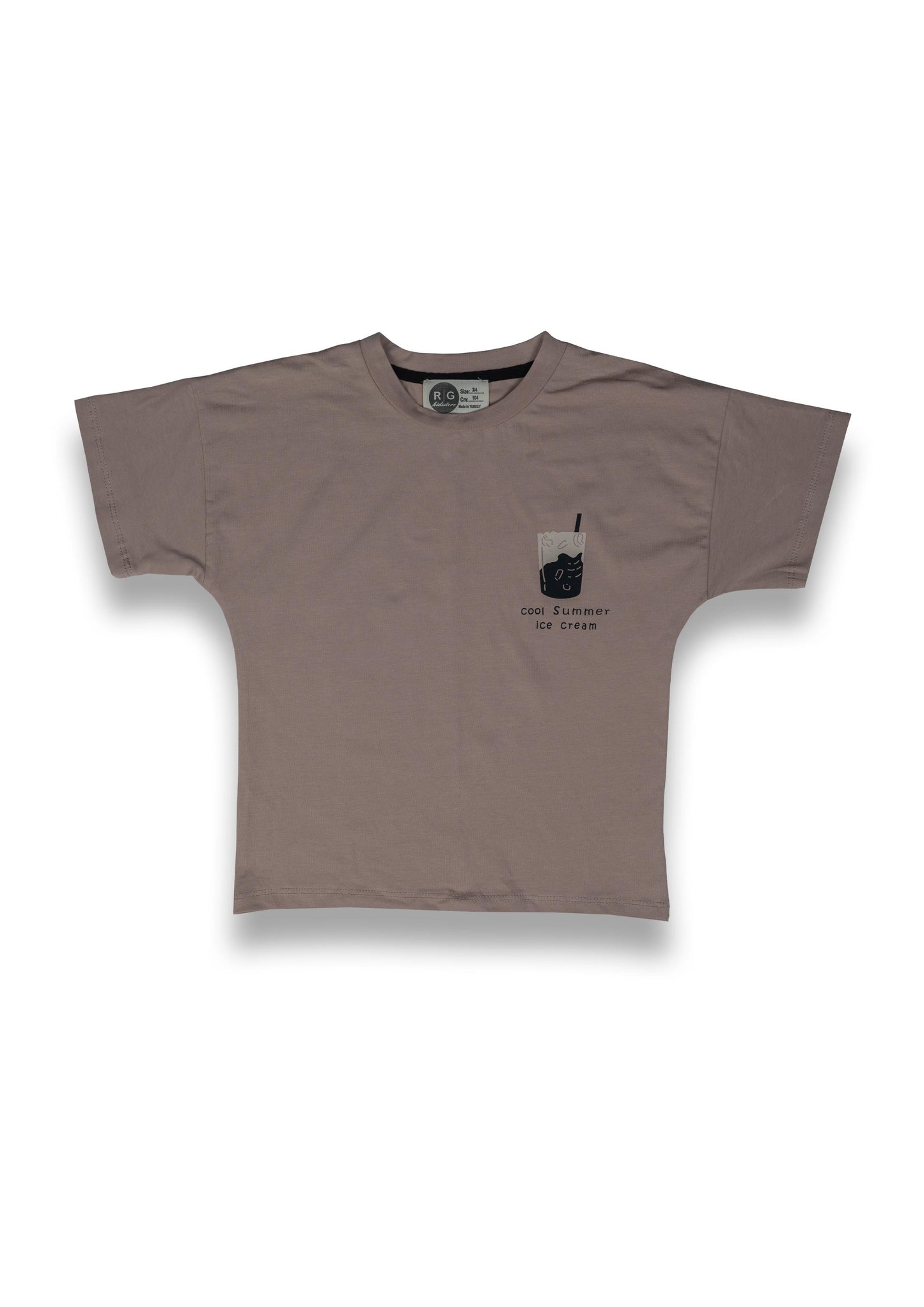 Brown Cotton T-shirt
