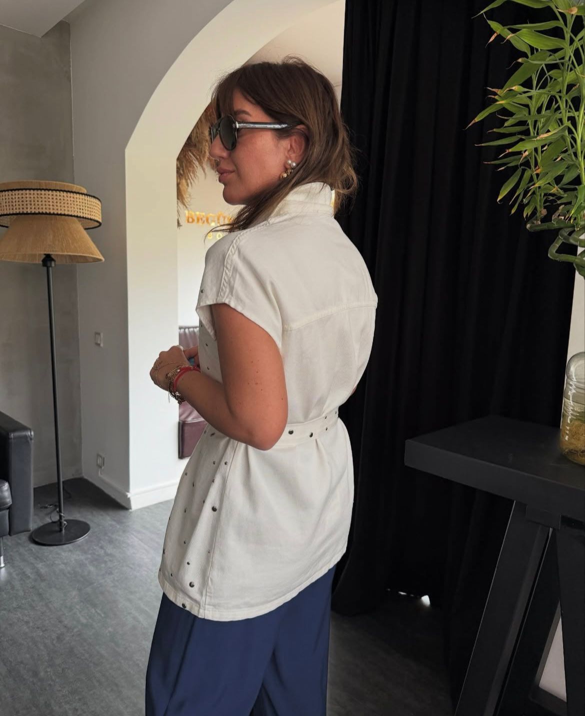 Best Denim White Studs