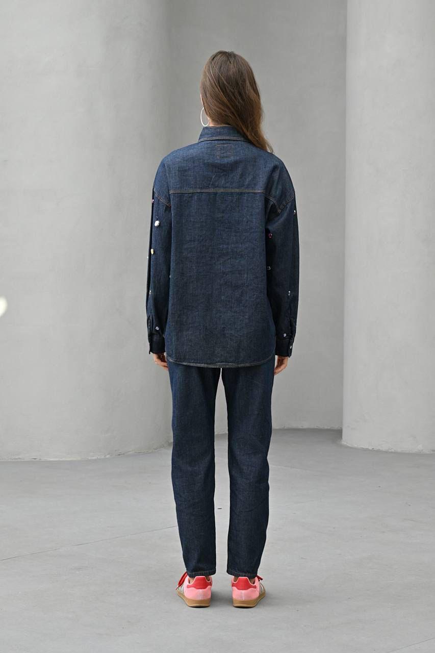 Set denim studs