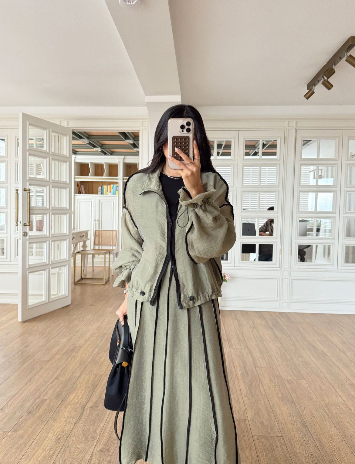 Set olive skirt