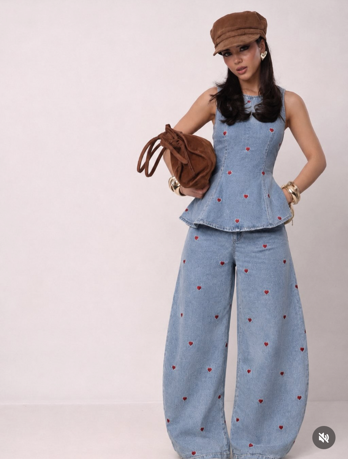 Set polka hearts
