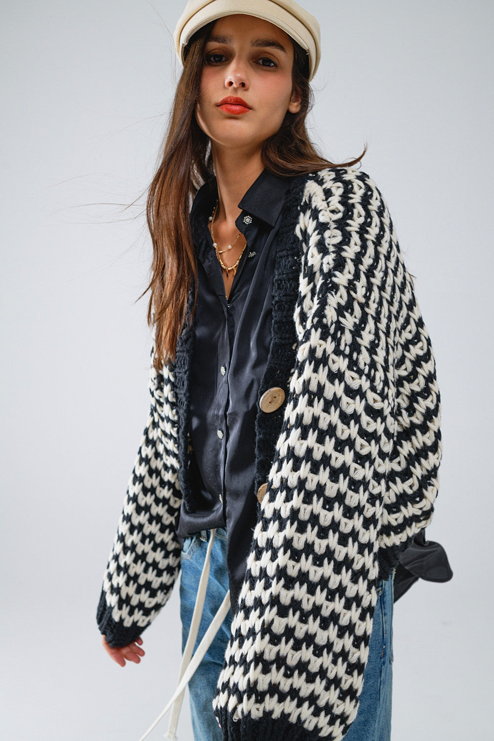 BlackXwhite knit
