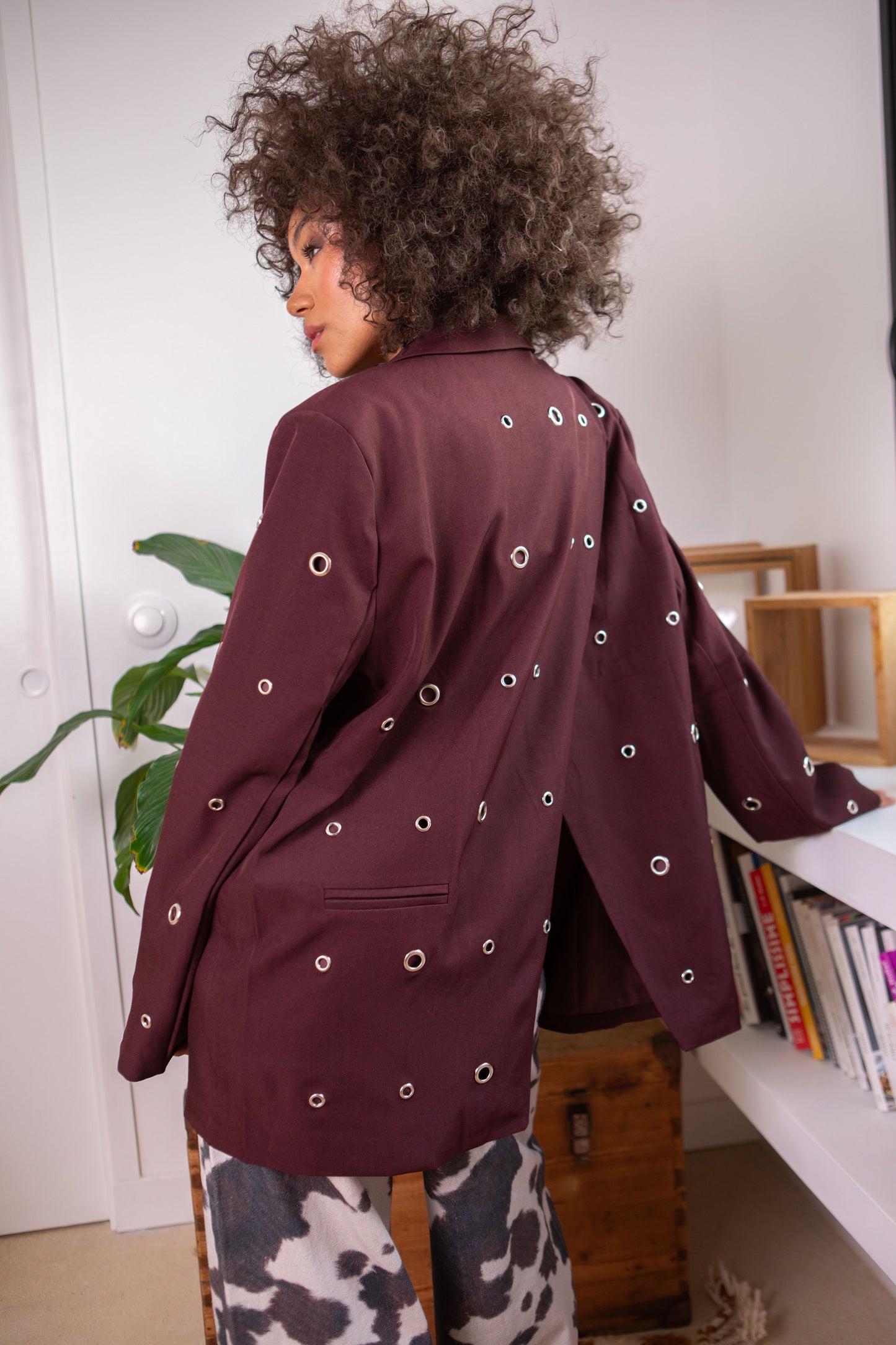 Burgundy blazer