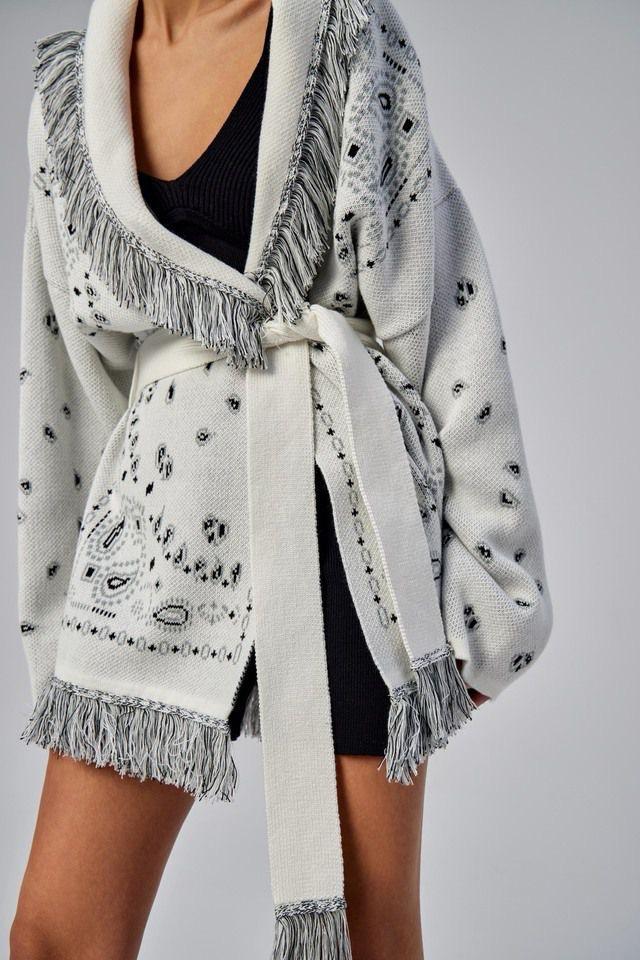 Bandana cardigan White