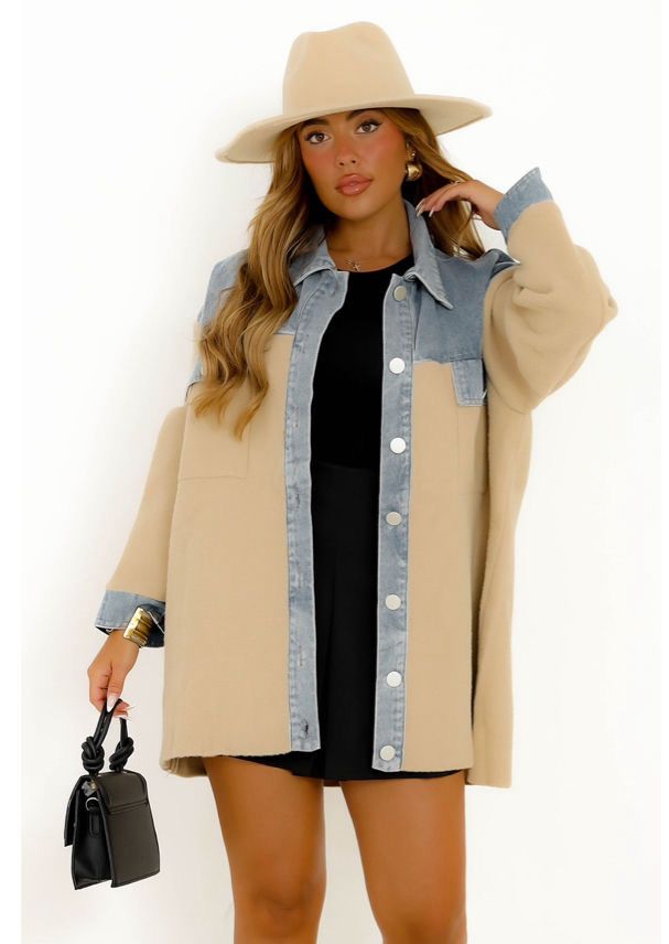 Jacket Knit Denim Lined