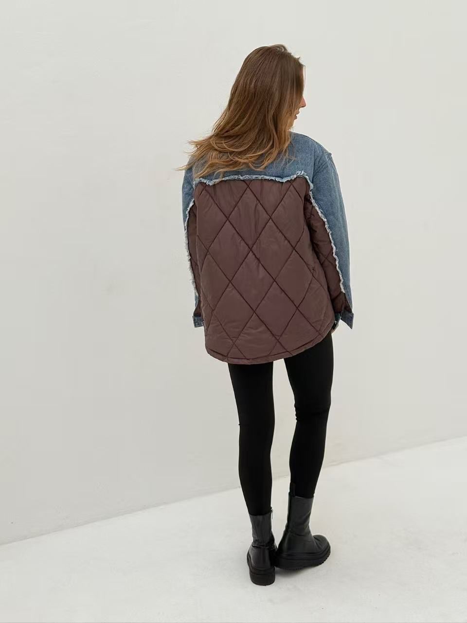 Jacket Waterproof Denim mix Brown