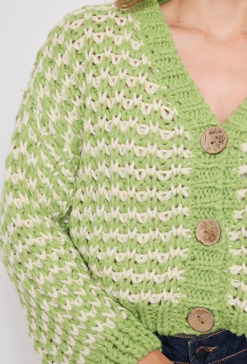 Cardigan Green Mint Crochet
