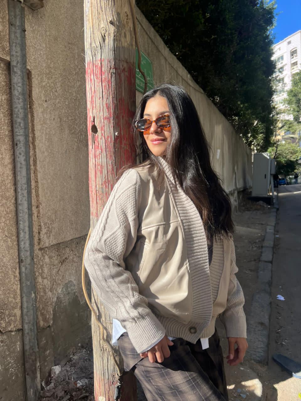 Cardigan jacket beige