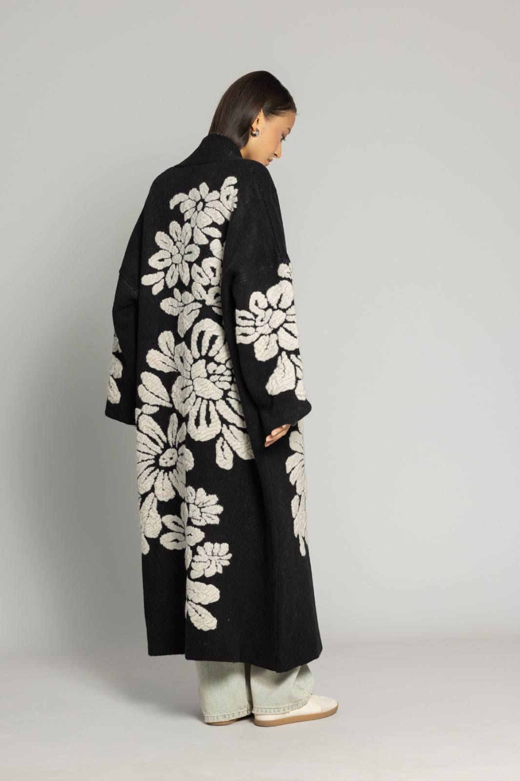 Cardigan embroidery black