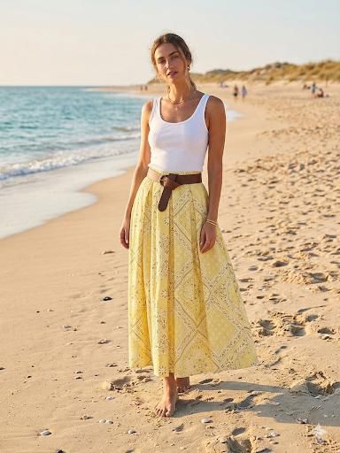 Skirt bandana belt aroma yellow