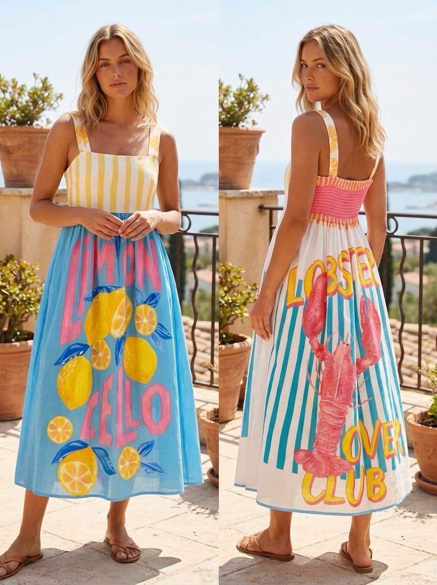 Colorful long print dress Nos pattern 3