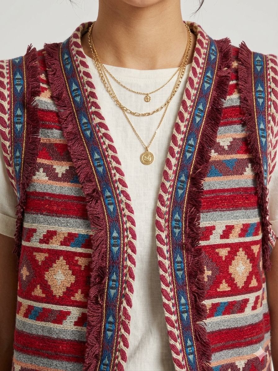 Vest handmade embroidery