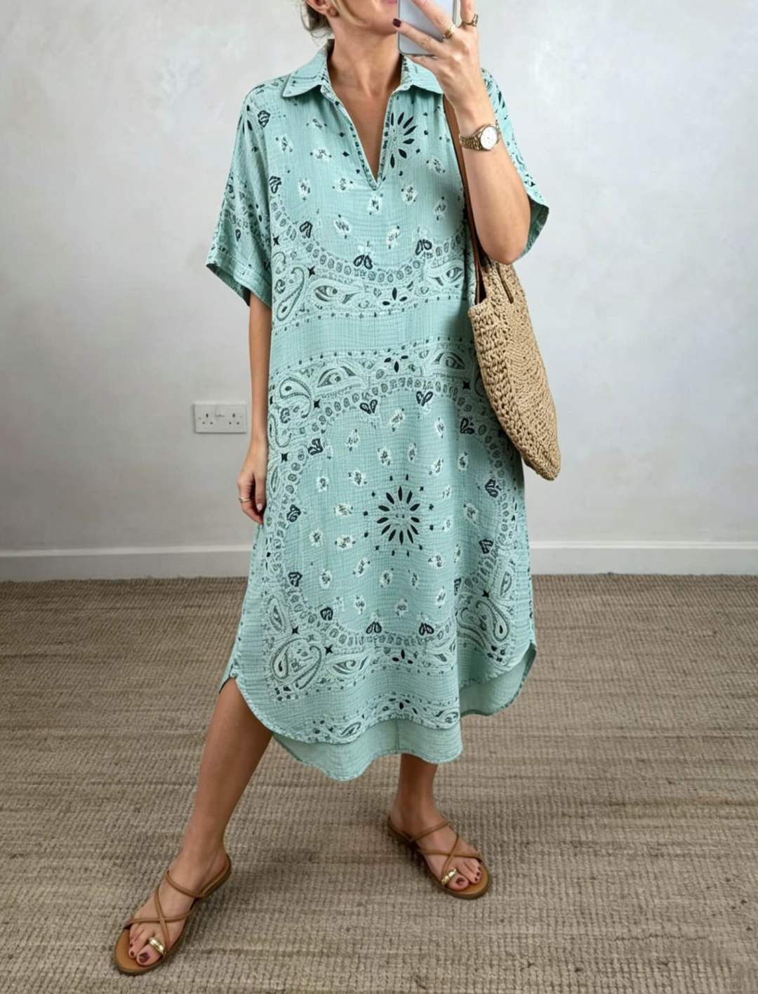 Shirt Dress bandana mint