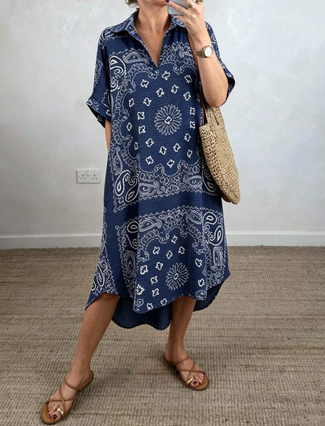 Shirt Dress bandana navyh