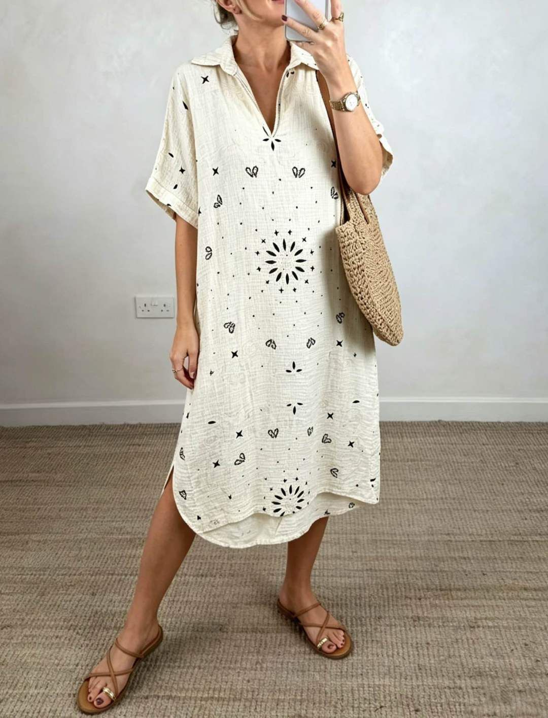Shirt Dress bandana off white