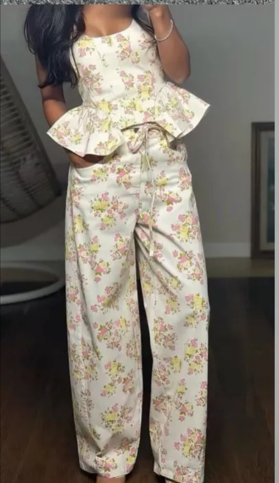 Set floral offwhite