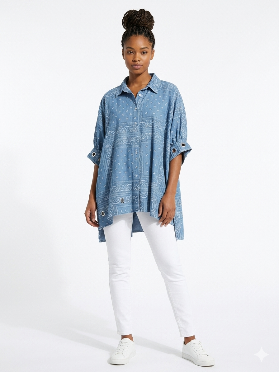 Shirt bandana blue
