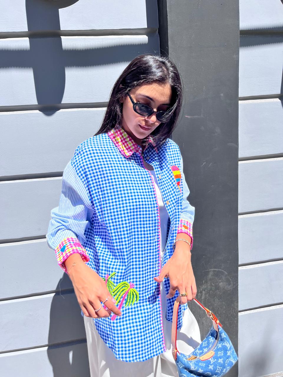 Shirt checkered blue