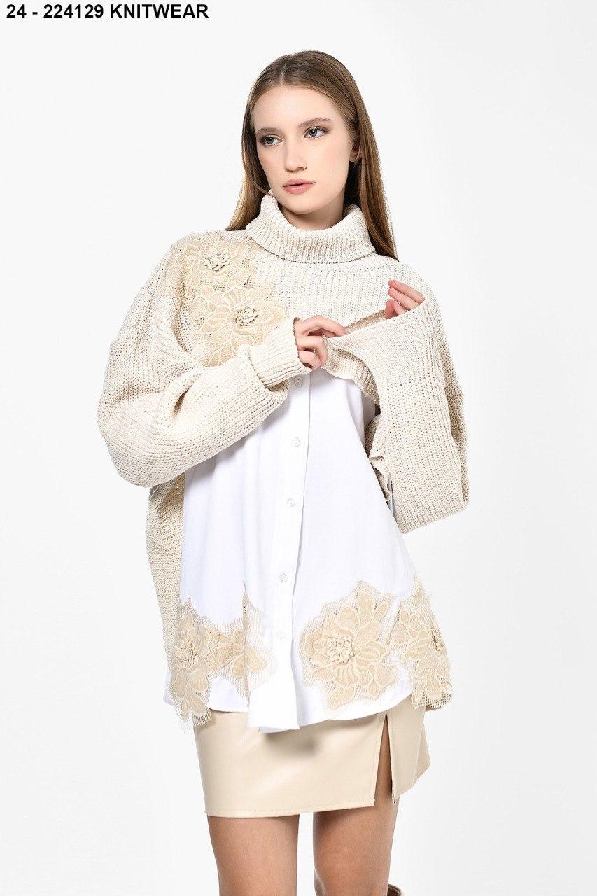 Shirt attached knit DQ