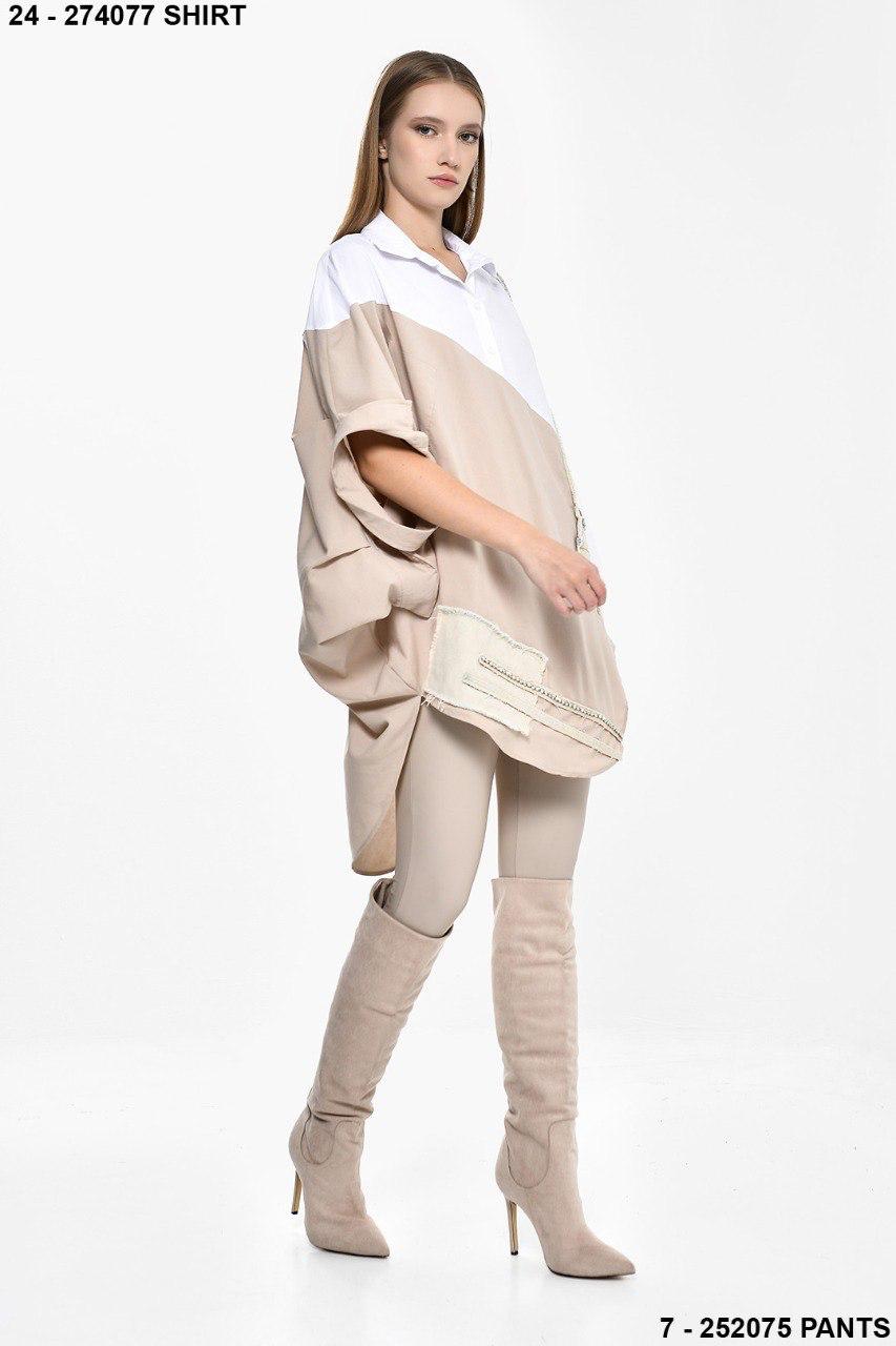 Shirt beige side DQ