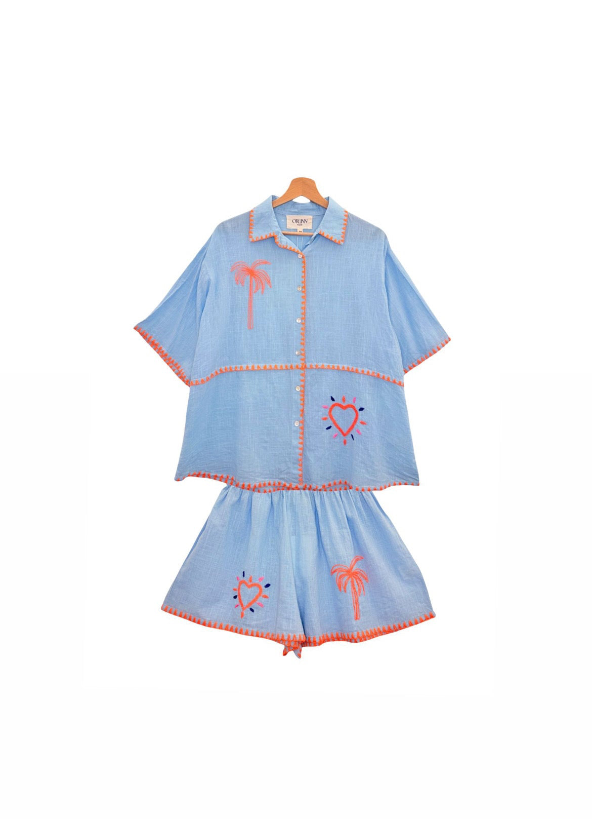 Set blue line orange