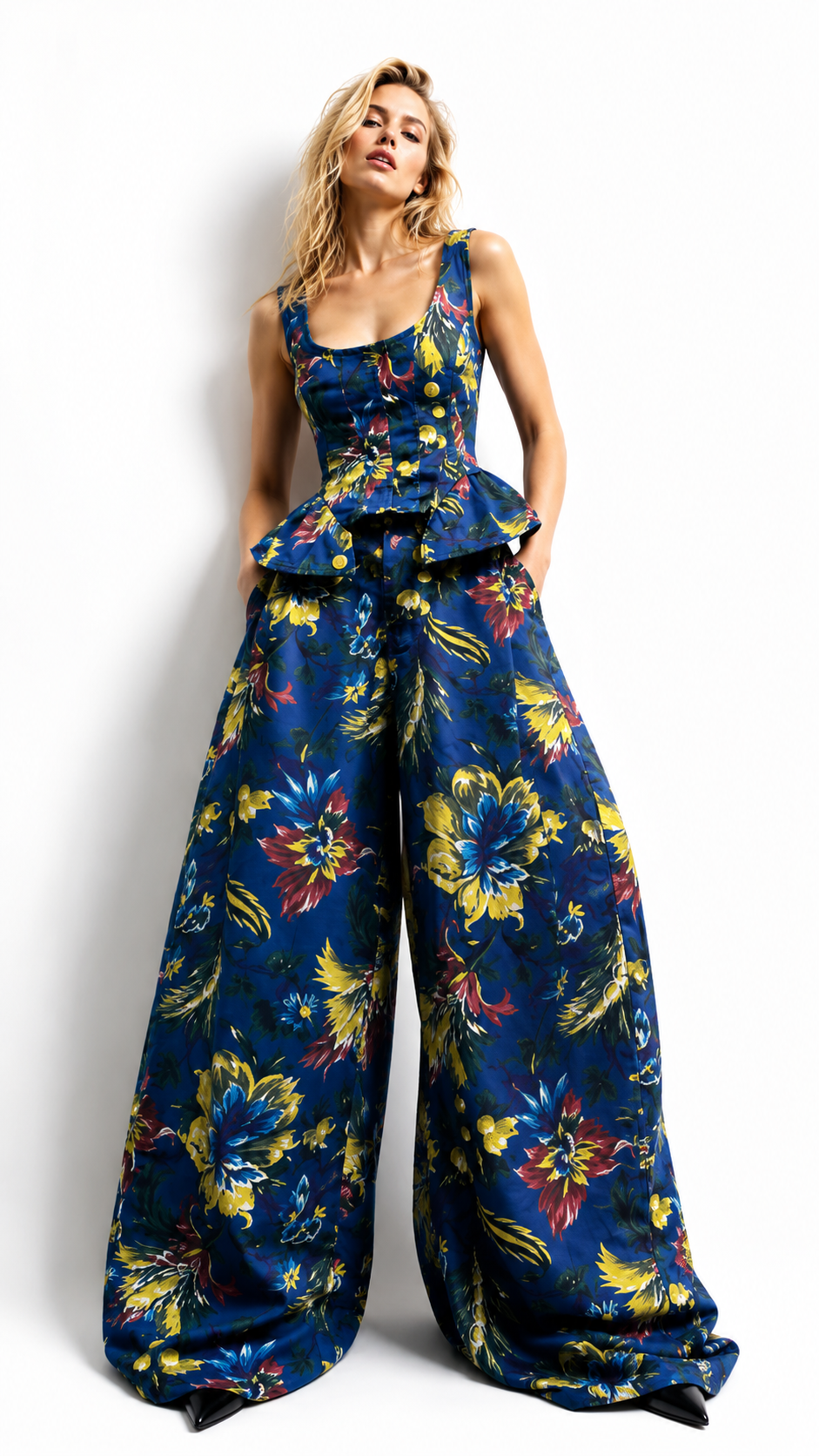 Set Floral blue Limited edition pattern