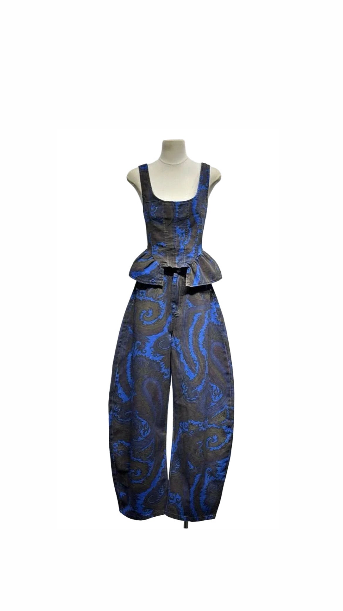 Set black blue zegzag