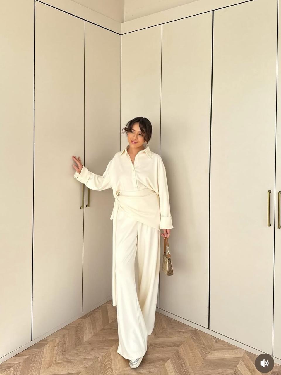 Offwhite side belt set