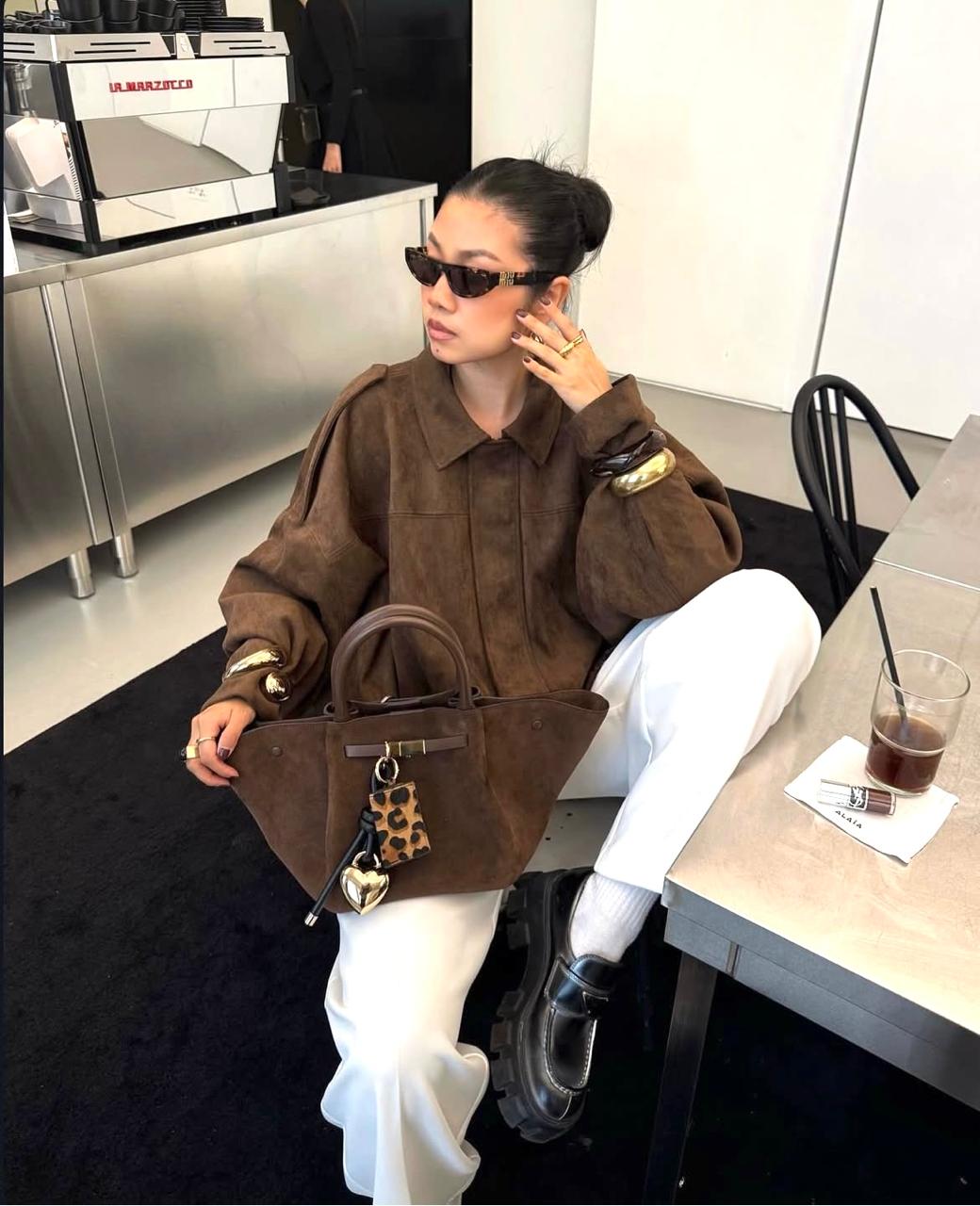 Jacket Bomber suede brown