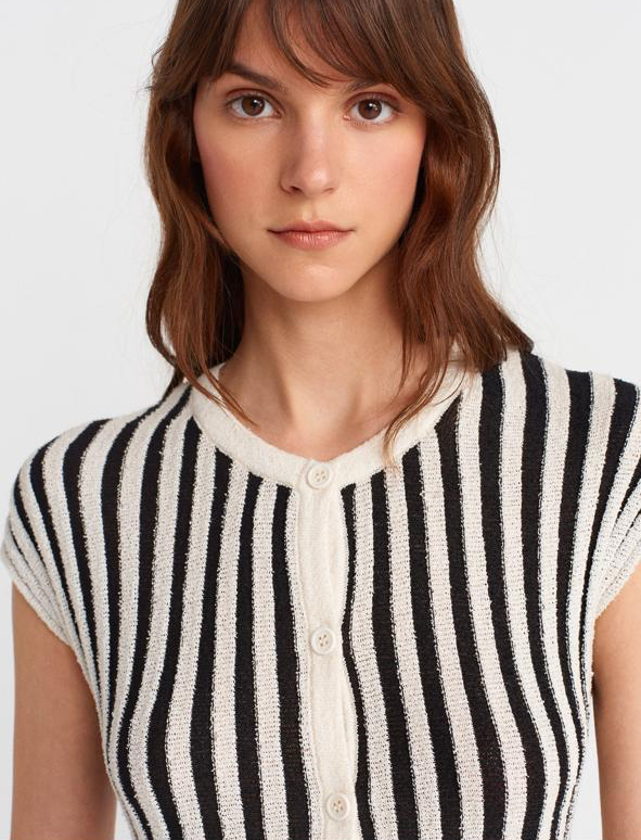 Vest Striped knitted