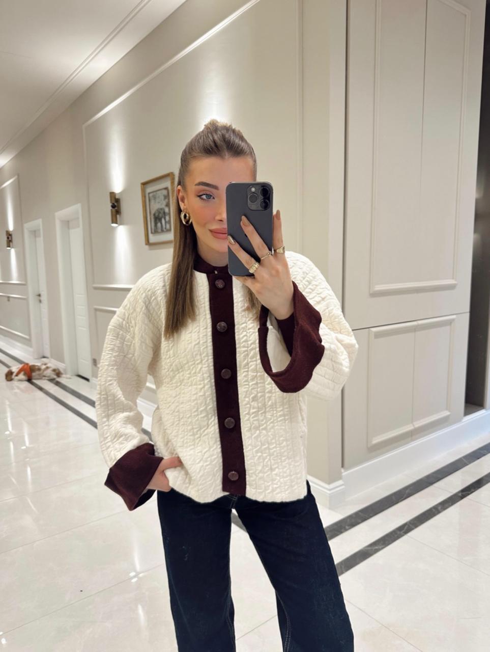 Cardigan burgundy line