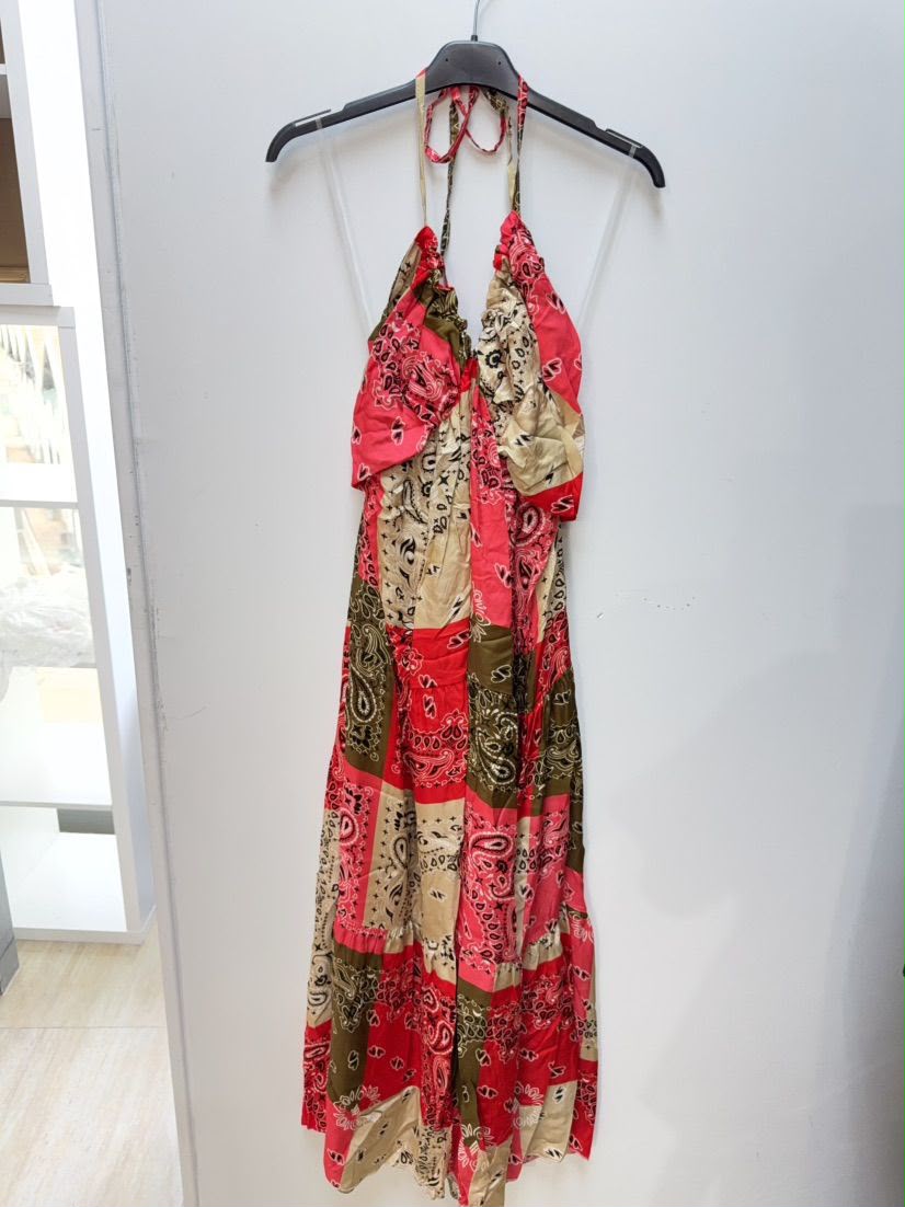 Bandana dress red