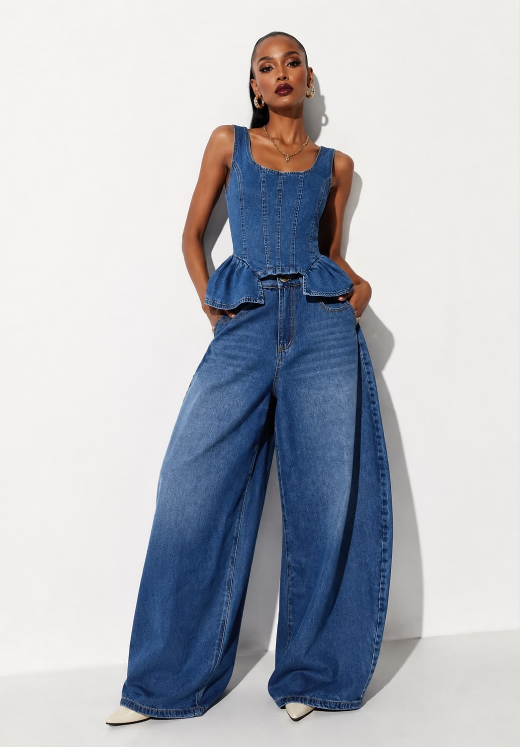 Set plain blue
