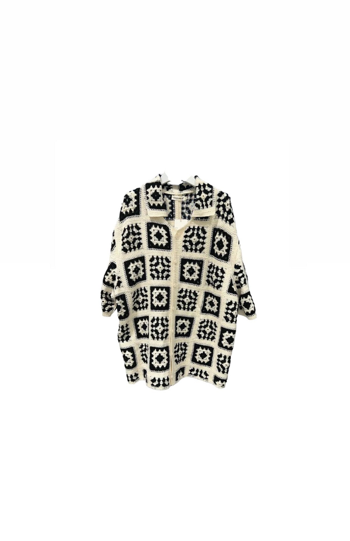 Cardigan Crochet Exquis Black