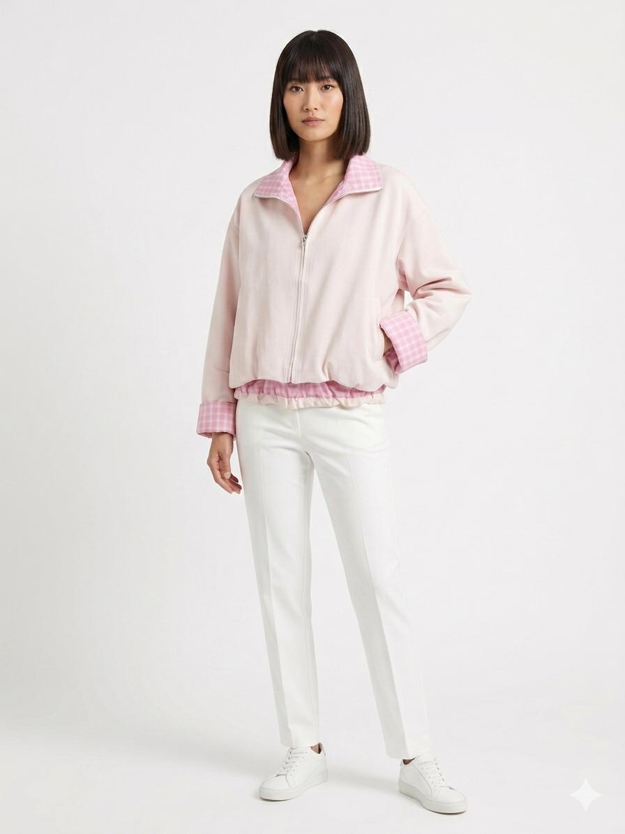 Double face jacket pink
