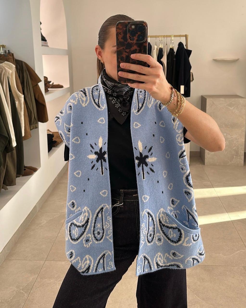 Bandana Vest Light Blue