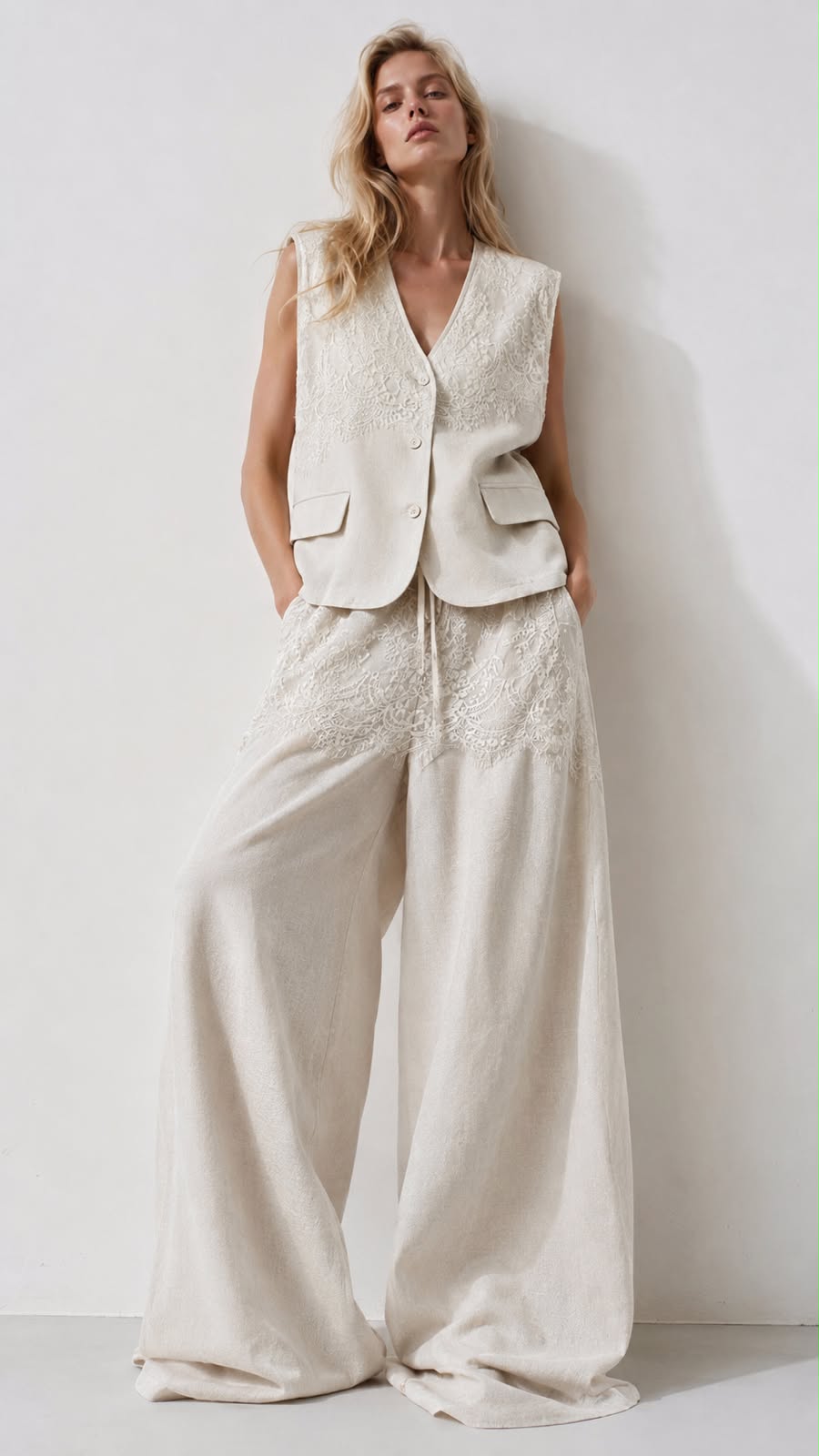 Set beige lace