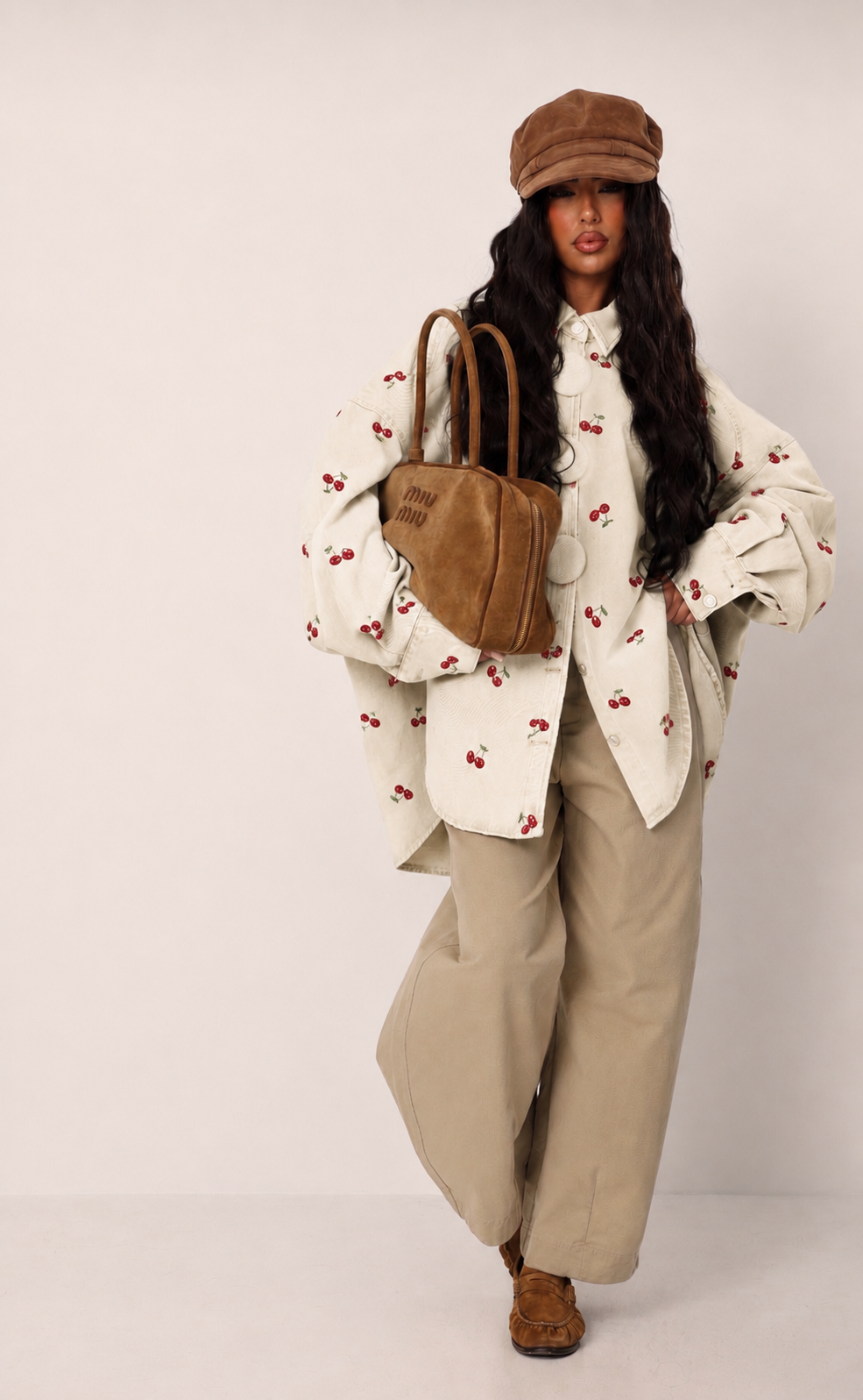 Shirt polka cherry offwhite