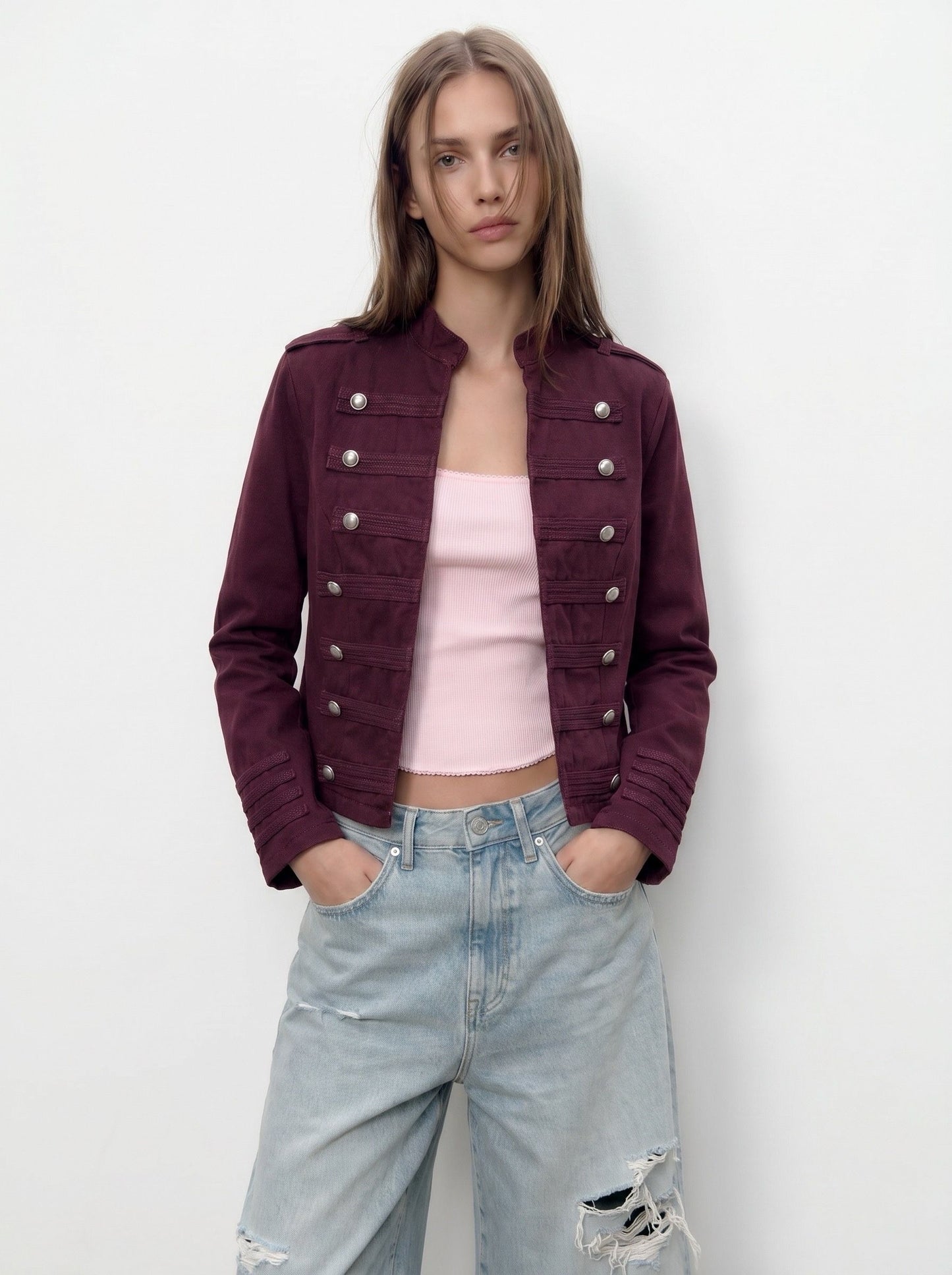Jacket burgundy napoleon