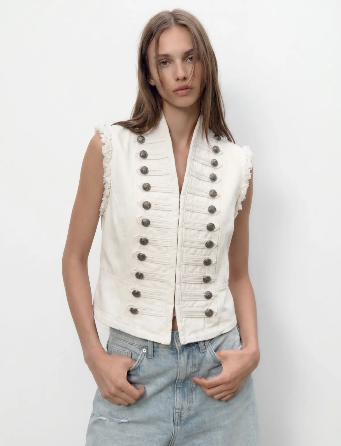Vest white napoleon