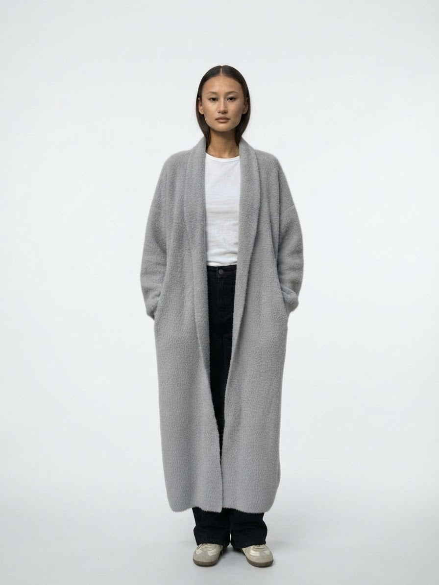 Cardigan fur light grey