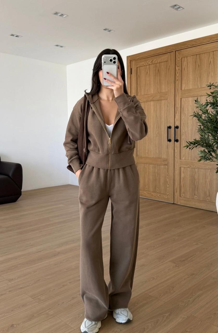 Set cafe plain suede