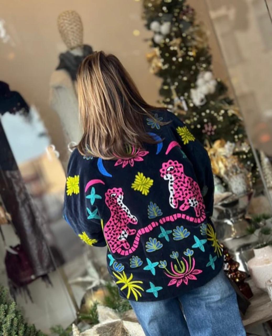 Jacket navy embroidery LIMIT